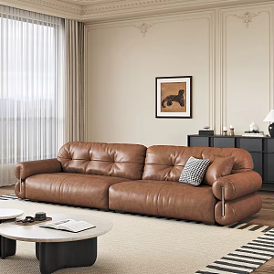 Middle Style Living Room Sofa Combination 3d model