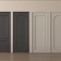 Stylish Hinged Doors In Black And Light Gray With Different Panel Designs For Home Interior