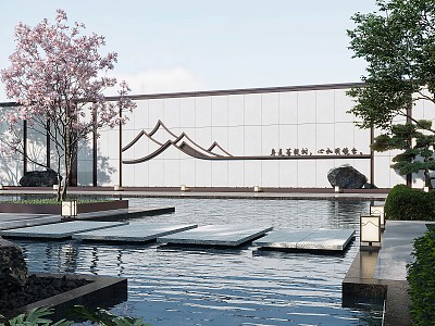 New Chinese Courtyard Landscape 3d model