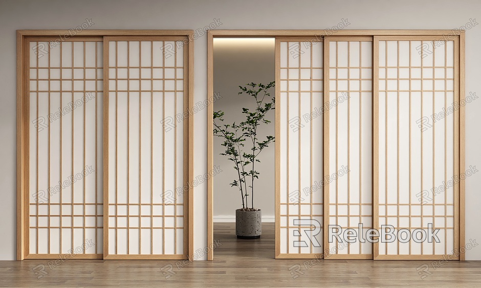 Japanese-style sliding door model