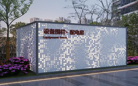 Equipment enclosure distribution room landscape decoration distribution room decoration enclosure lighting well facade decoration ventilation well decoration 3d model