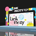 Art Installation Featuring LINK INCITY 2024 With Colorful Dots And Digital