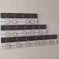 Modern switch socket rail socket 3d model