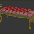 Elegant Tufted Bench With Soft Upholstery And Wooden Curved Legs