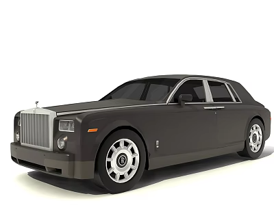 Black Luxury Sedan With Silver Grille Chrome Wheels And Classic Design 3d model