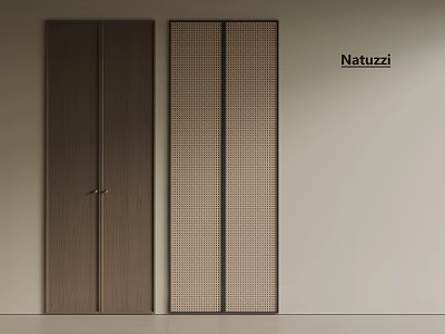 Nastuzzi Modern Cabinet Design With Wooden And Grid Pattern Doors 3d model