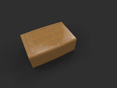 Household Cleaning Bar Product In Yellow Packaging For Daily Use 3d model