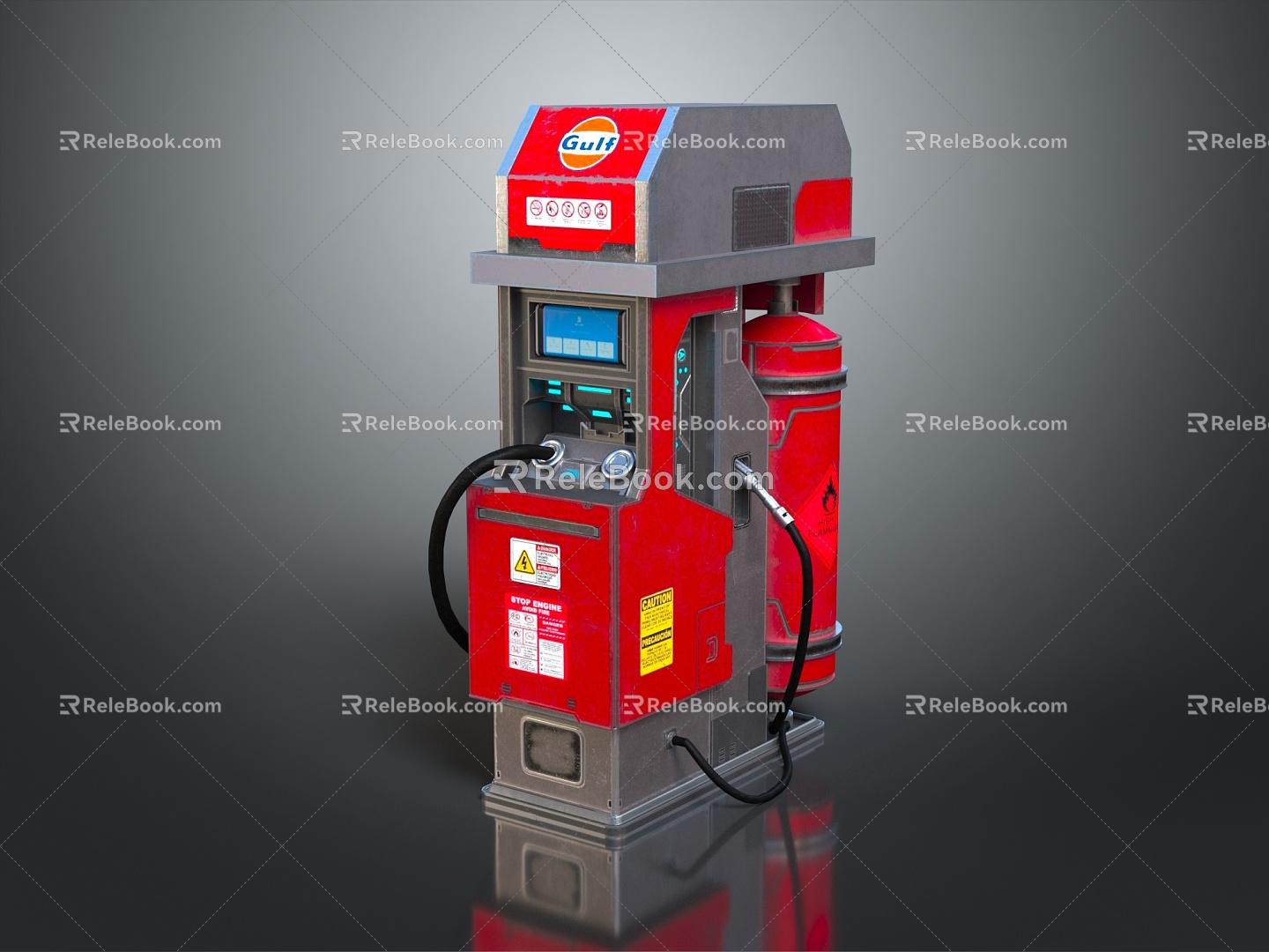 Modern tanker sci-fi tanker gas station 3d model