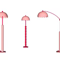 Pink floor lamp 3d model