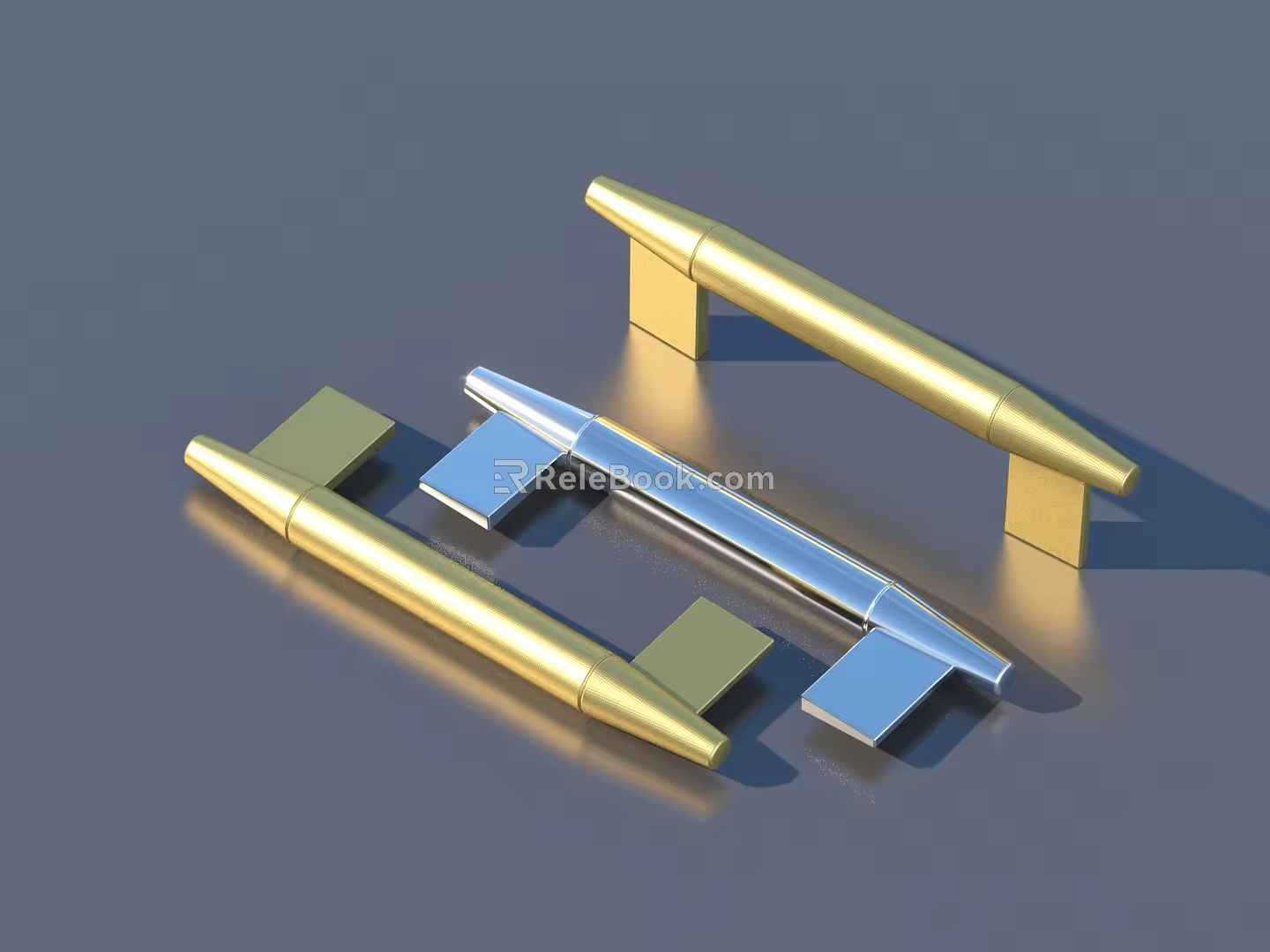Door handle hardware 3d model