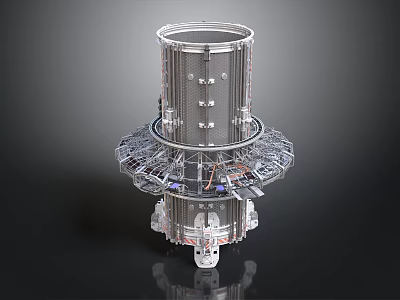 Complex Metallic Spacecraft Propulsion System For Advanced Space Missions 3d model