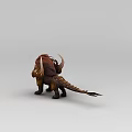 Inflatable Fantasy Creature Model With Decorative Horns And Tail Design