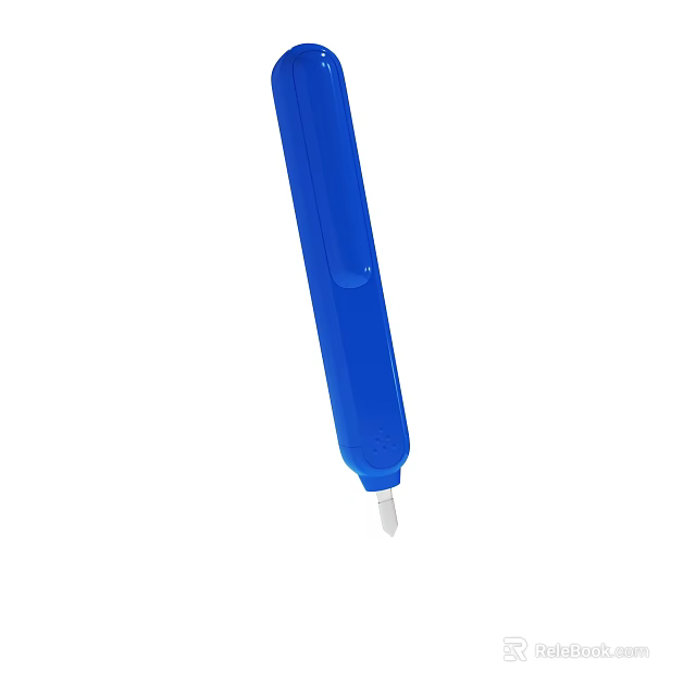 Blue Utility Knife With Sharp Blade And Ergonomic Handle For Precision Cutting 3d model 