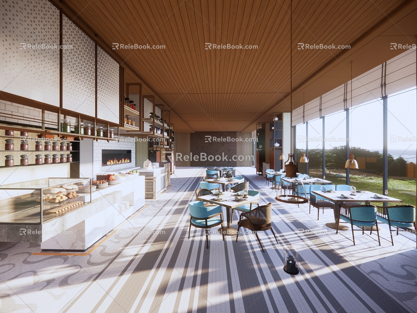 Fixes Dining Space Western Restaurant 3d model