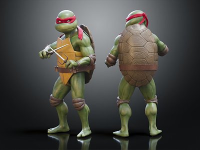 Modern Game Character Teenage Mutant Ninja Turtles Teenage Mutant Turtles Warrior Ninja Warrior 3d model