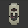 White Sports Car With Red Seats And Sleek Aerodynamic Exterior Design