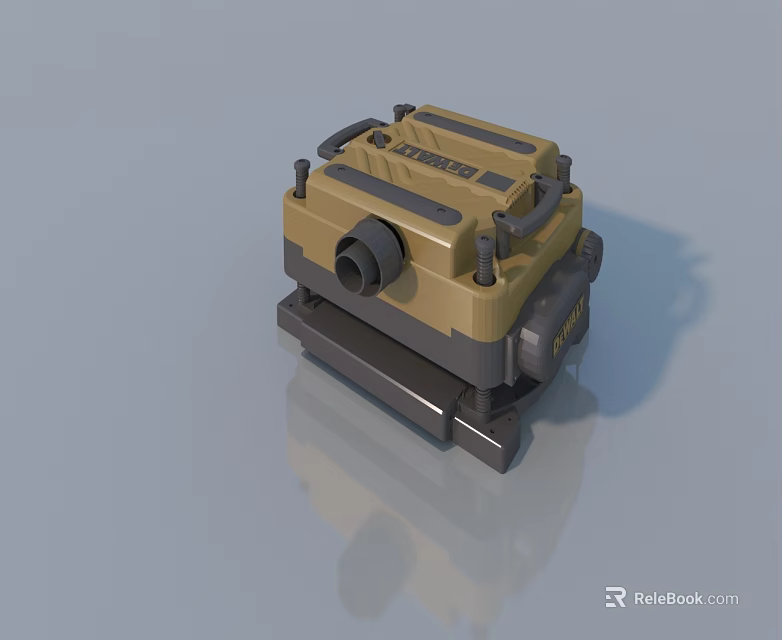 Brown And Black Industrial Equipment 3D Model With Mechanical Structure Design 3d model