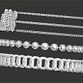 Modern Bracelet Silver Jewelry Silver Bracelet 3d model