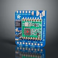 Electronic Development Board With Blue PCB Microchip Pins And Electronic Components 3d model