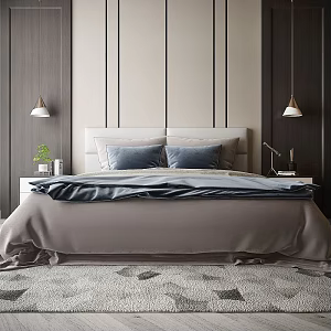 Bedroom bed 3d model
