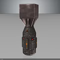 Industrial Metallic Device With Square Top Cylindrical Body And Control Panel Indicators