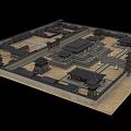 Ancient Architecture Complex With Traditional Courtyards And Classical Roof Structures