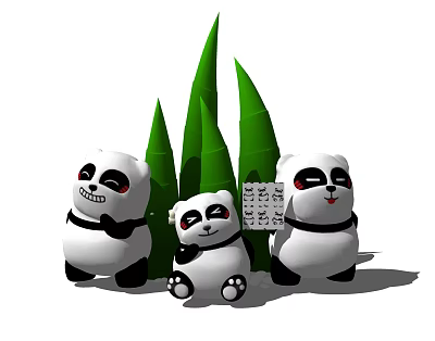 Modern Decorations Panda Ornaments 3d model Modern Decorations Panda Ornaments 3d model