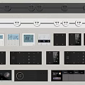 Sleek Modern Switch Panels Featuring Digital Displays Temperature Control And Time Functions 3d model