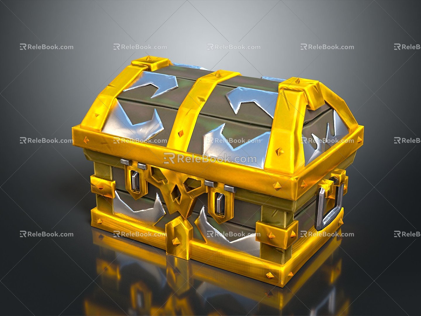 Cartoon Chest Treasure Chest Treasure Chest Jewelry Chest Cashbox Wooden Chest Game Chest Treasure Chest Pirate Chest 3d model