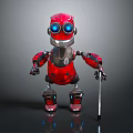 Robot Assistant Small Robot Butler Robot Butler Figure Game Figure 3d model