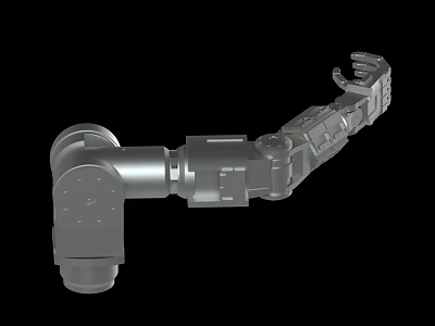 Detailed Industrial Robotic Arm Mechanical Structure With Joints And Gripper Design 3d model