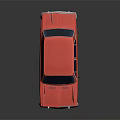 Red Classic Car With Shiny Exterior And Reflective Surface On Dark Background