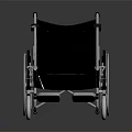 Medical Equipment Manual Wheelchair with Stainless Steel Frame Black Seat and Ergonomic Design