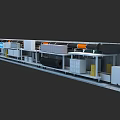 China Railway Tunnel Boring Machine Industrial Equipment Featuring Red Cutter Head And Internal Yellow Railings