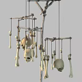 Multiple Hanging Skeletons And Scattered Skulls With Bones On Ground Poles 3d model