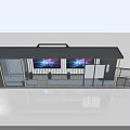 Modern Station Platform Design With Digital Screens And Glass Facade Railings
