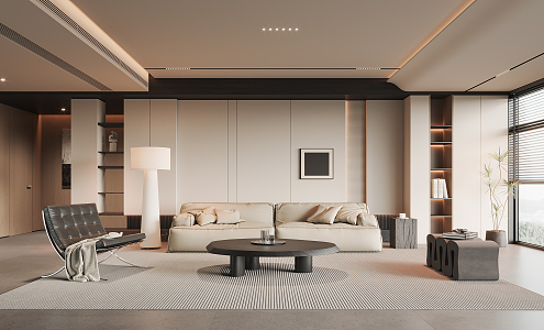 Modern Living Room Minimalist Living Room 3d model