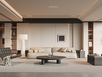 Modern Living Room Minimalist Living Room 3d model