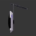 Modern Purple Display Board With Metal Frame And Stable Stand Design
