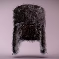 Stylish Warm Winter Fur Hat With Ear Flaps And Thick Soft Material Design 3d model