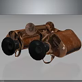 Vintage Brass Binoculars Classic Instrument for Cosmic Observation and Space Exploration