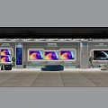 Philips Mall Counter With Modern Design Large Display Screens Sofa And Plants