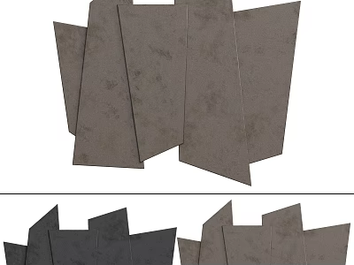 Modern Wall Decor Panels With Dark Gray And Light Gray Geometric Shapes 3d model