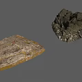 Natural Stone And Wood Materials With Textured Surfaces And Natural Patterns