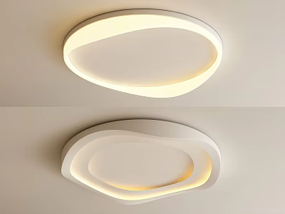 Modern Minimalist Ceiling Light With Round Design And Soft LED Lighting 3d model