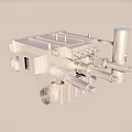 Industrial Equipment Featuring Multiple Pipes Valves And Precision Engineered Mechanical Parts