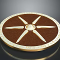 Medieval Shield Ancient Shield Defensive Weapon Ancient Shield Iron Shield Protective Shield Wooden Shield 3d model