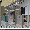 Modern Specialty Store Interior With Colorful Display Shelves And Bright Lighting
