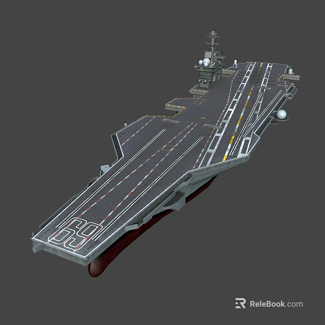 Aerospace Themed Aircraft Carrier Design With Flight Deck And Navigation Systems 3d model