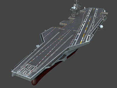 Aerospace Themed Aircraft Carrier Design With Flight Deck And Navigation Systems 3d model